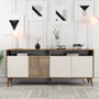 Hanah Home Consola Nogal, Crema 180cm Ancho